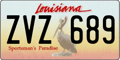 LA license plate ZVZ689