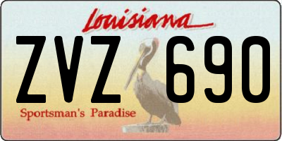 LA license plate ZVZ690