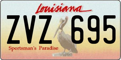 LA license plate ZVZ695