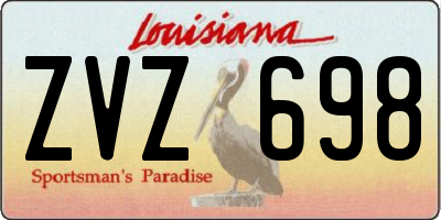 LA license plate ZVZ698