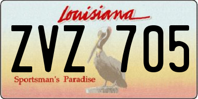 LA license plate ZVZ705