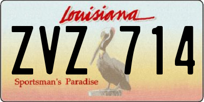 LA license plate ZVZ714