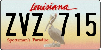 LA license plate ZVZ715
