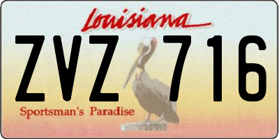 LA license plate ZVZ716