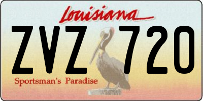 LA license plate ZVZ720