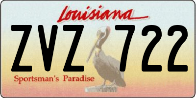 LA license plate ZVZ722