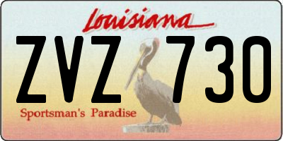 LA license plate ZVZ730