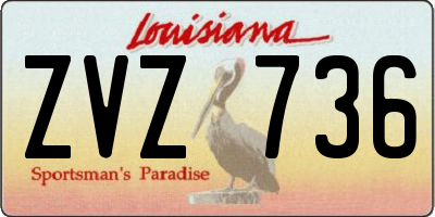 LA license plate ZVZ736