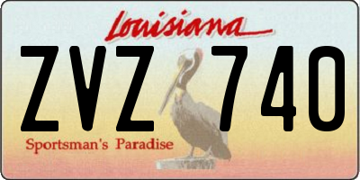 LA license plate ZVZ740