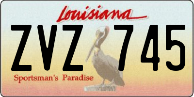 LA license plate ZVZ745