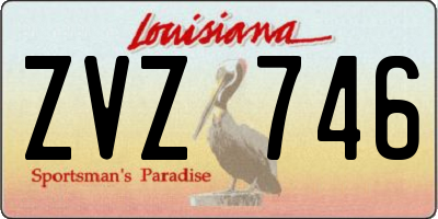 LA license plate ZVZ746