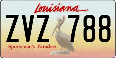 LA license plate ZVZ788