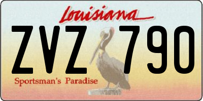 LA license plate ZVZ790