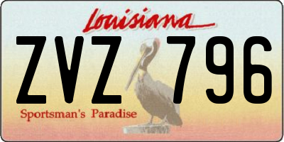 LA license plate ZVZ796