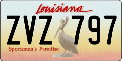 LA license plate ZVZ797