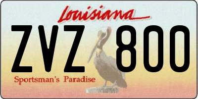 LA license plate ZVZ800