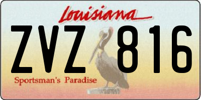 LA license plate ZVZ816