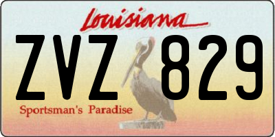 LA license plate ZVZ829