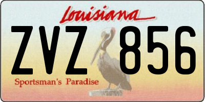 LA license plate ZVZ856