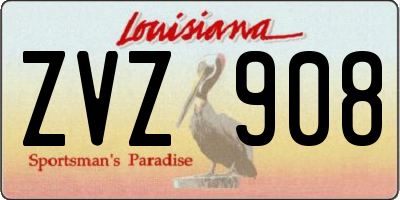 LA license plate ZVZ908