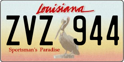 LA license plate ZVZ944