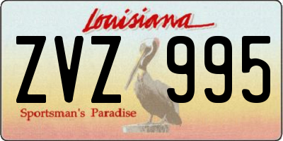 LA license plate ZVZ995