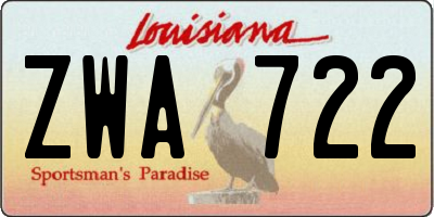 LA license plate ZWA722