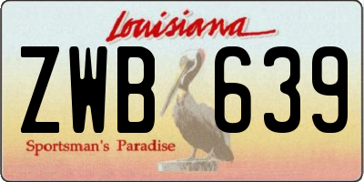 LA license plate ZWB639