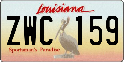 LA license plate ZWC159