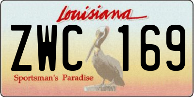 LA license plate ZWC169