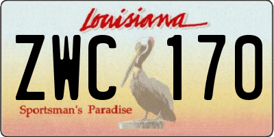 LA license plate ZWC170
