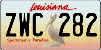 LA license plate ZWC282