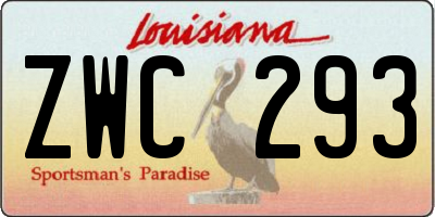 LA license plate ZWC293