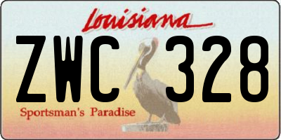 LA license plate ZWC328