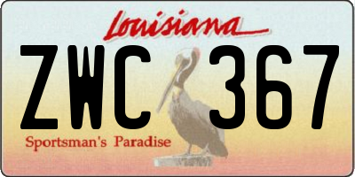 LA license plate ZWC367