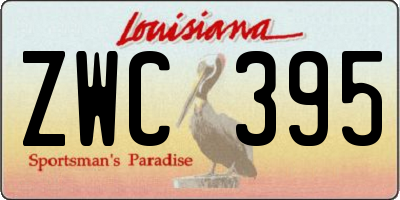 LA license plate ZWC395