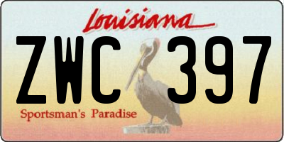 LA license plate ZWC397