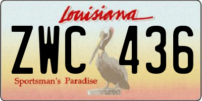 LA license plate ZWC436