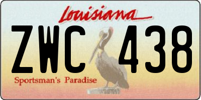 LA license plate ZWC438