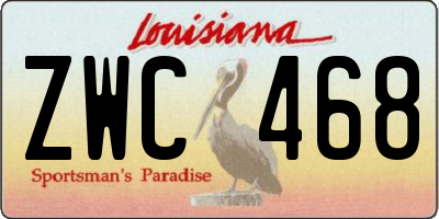 LA license plate ZWC468