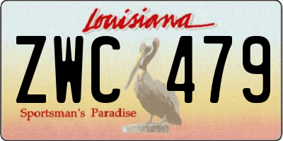 LA license plate ZWC479