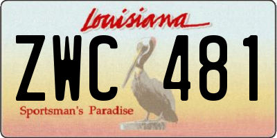 LA license plate ZWC481