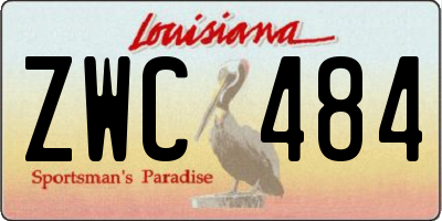 LA license plate ZWC484