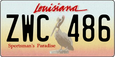 LA license plate ZWC486