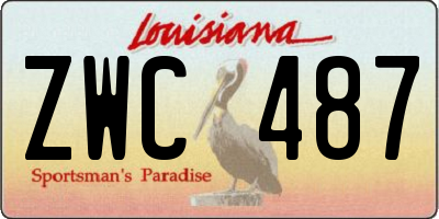 LA license plate ZWC487