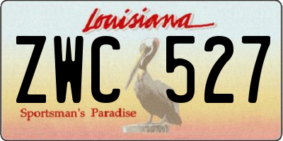 LA license plate ZWC527