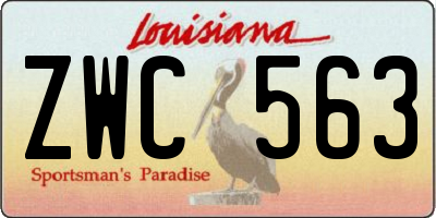 LA license plate ZWC563