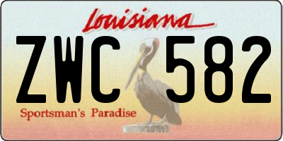 LA license plate ZWC582