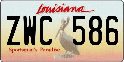 LA license plate ZWC586
