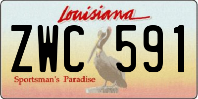 LA license plate ZWC591